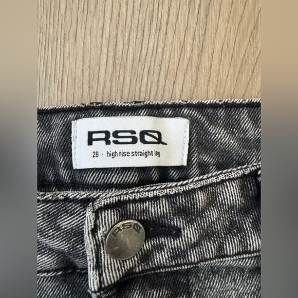 RSQ Women's Distressed Gray High rise Straight Leg Jeans 👖 - Picture 2 of 10